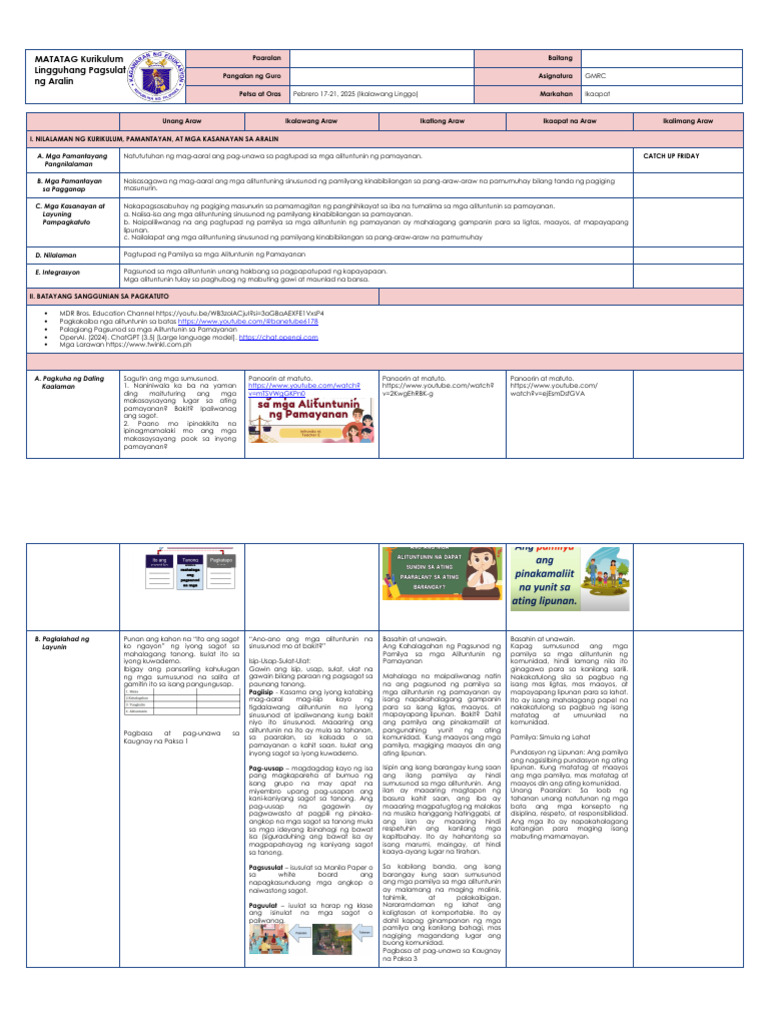 Q4 W2 GMRC4 Le Matatag | PDF