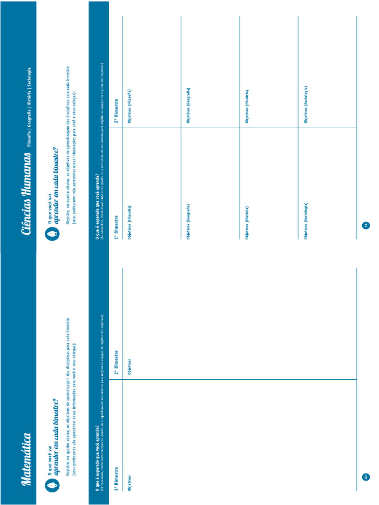 Modelo Plano de Estudos Livreto | PDF