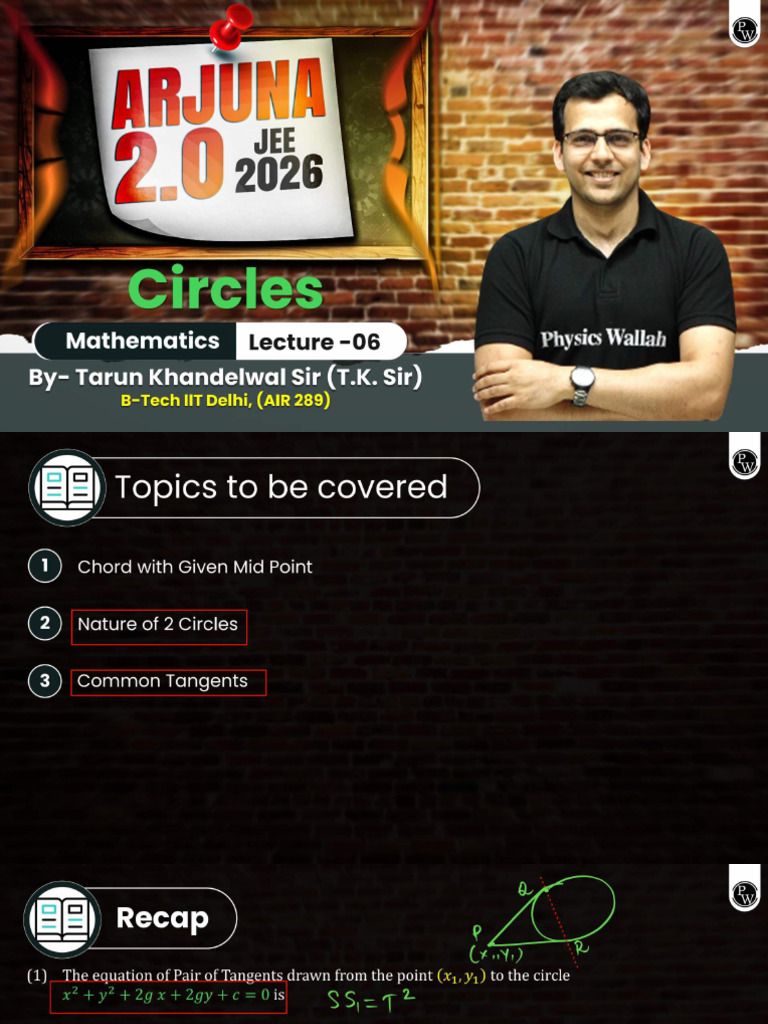 Circles 06 Class Notes PDF | PDF