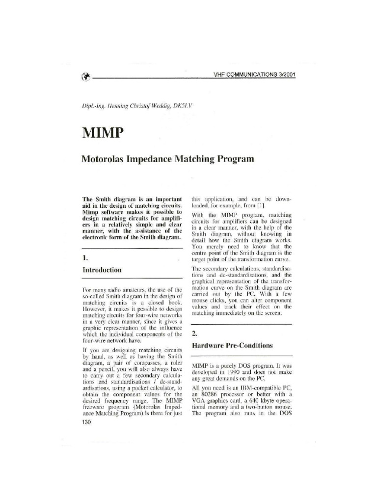 MIMP VHFComm01 | PDF