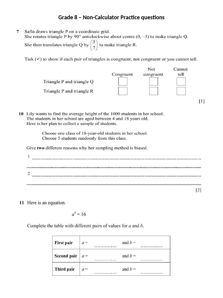 Non Calc | PDF