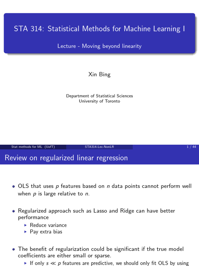 Lec NLR | PDF | Linear Regression | Ordinary Least Squares