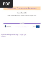 Specialized Programming Languages: Marcin Kamiński