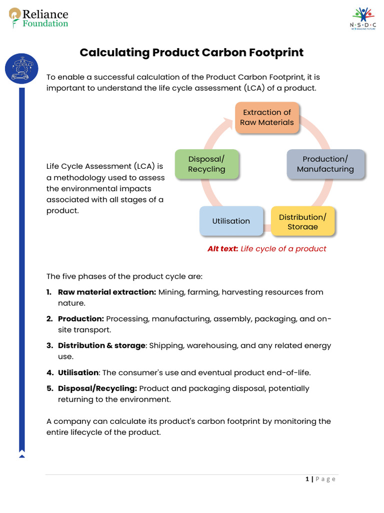 Calculating Product Carbon Footprint | PDF | Life Cycle Assessment ...