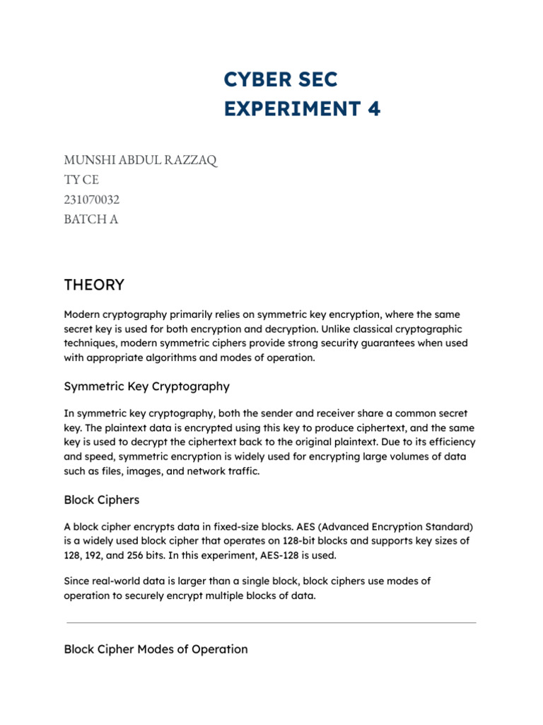 CS EXPT 4 (1) | PDF | Cyberwarfare | Security