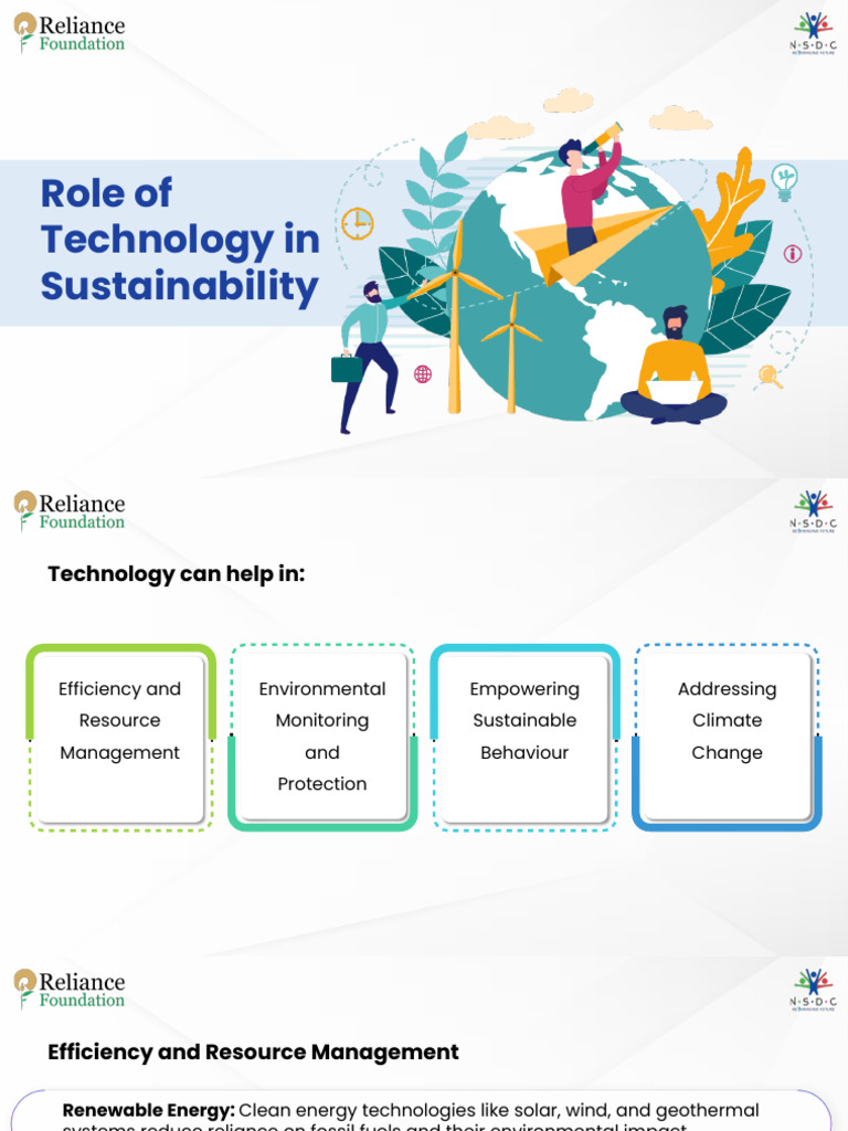 Role of Technology in Sustainability | PDF | Climate Change Mitigation ...