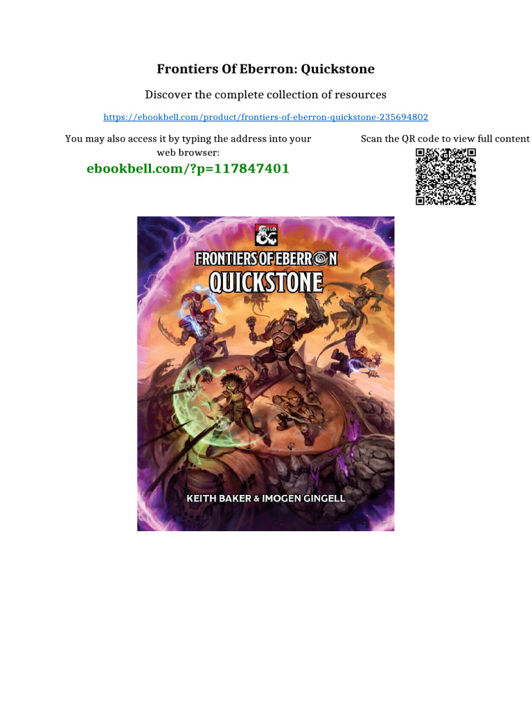 Frontiers of Eberron: Quickstone Available Any Format | PDF | Age Of ...