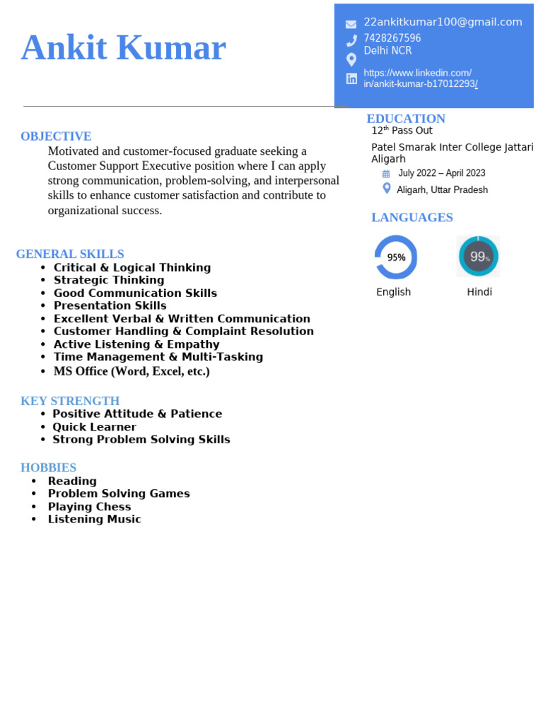 Ankit Kumar 12th | PDF