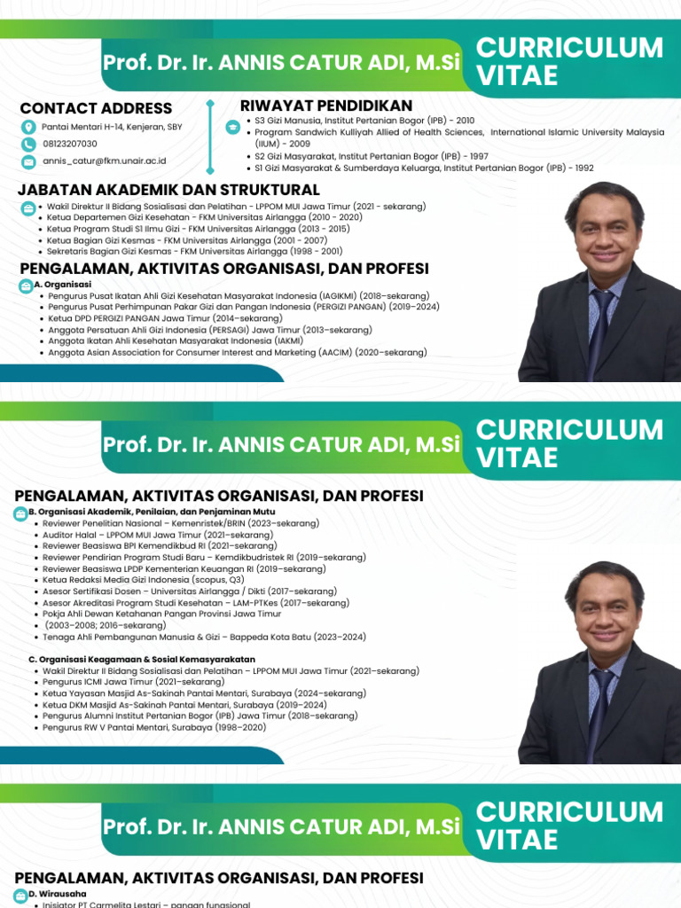 CV Prof Annis | PDF