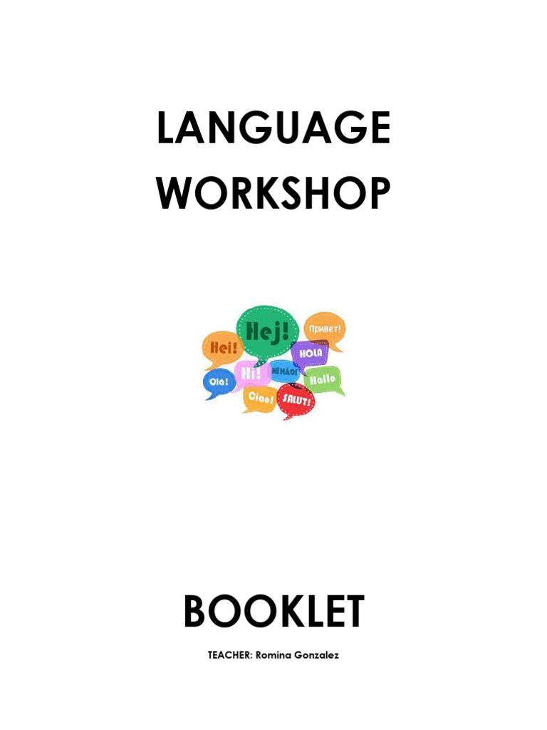 1st Year Language WORKSHOP BOOKLET February 2 | PDF