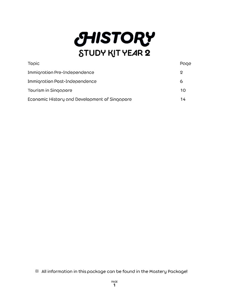 History Study Kit Year 2 Beta | PDF