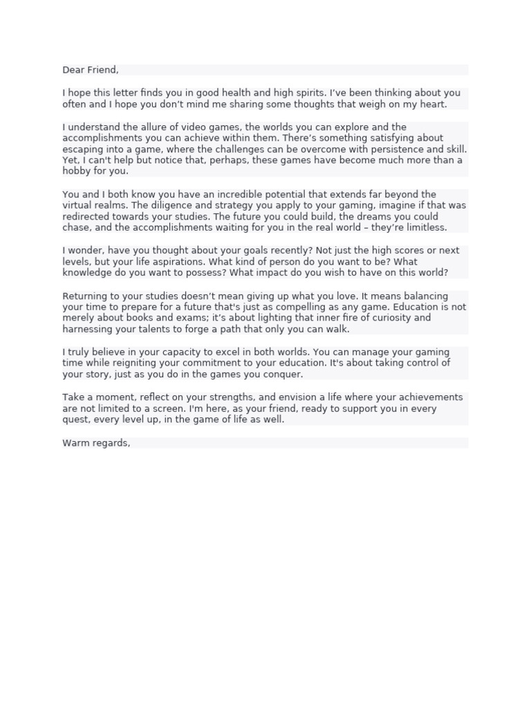 Dear Friend | PDF