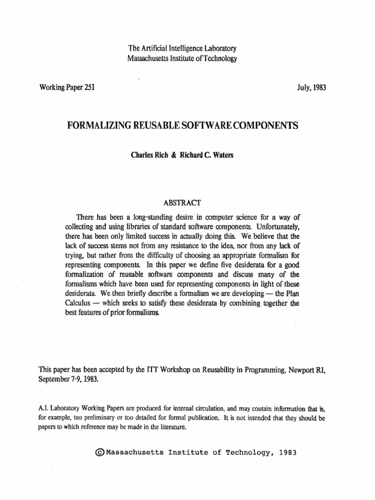 Formalizing Reusable Software Components | PDF | Programming Language ...
