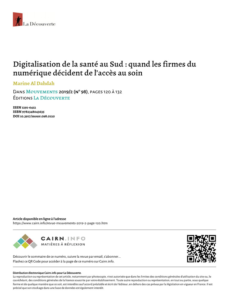 + Mouv - 098 - 0120 | PDF | Données numériques | Biométrie