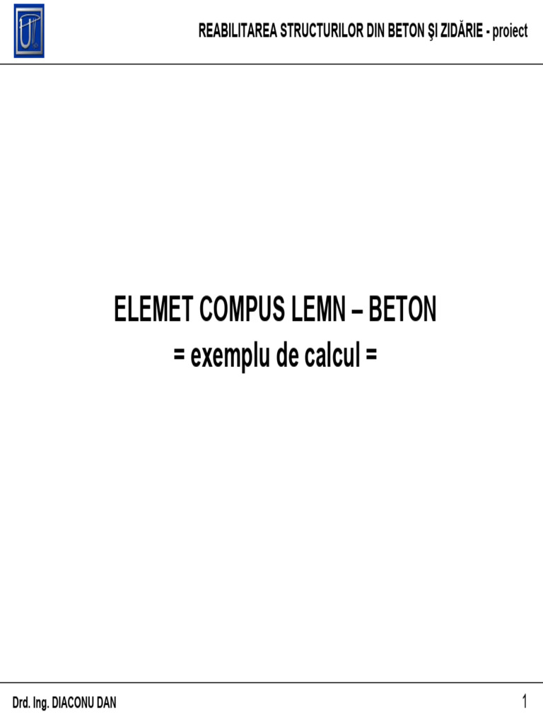 Elem Compus Lemn-Beton - Master | PDF