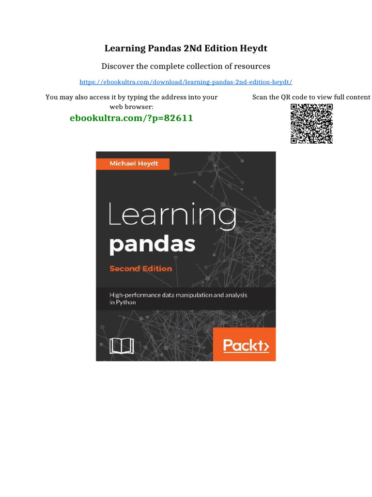 Learning Pandas 2nd Edition Heydt Digital Download | PDF | Intellectual ...