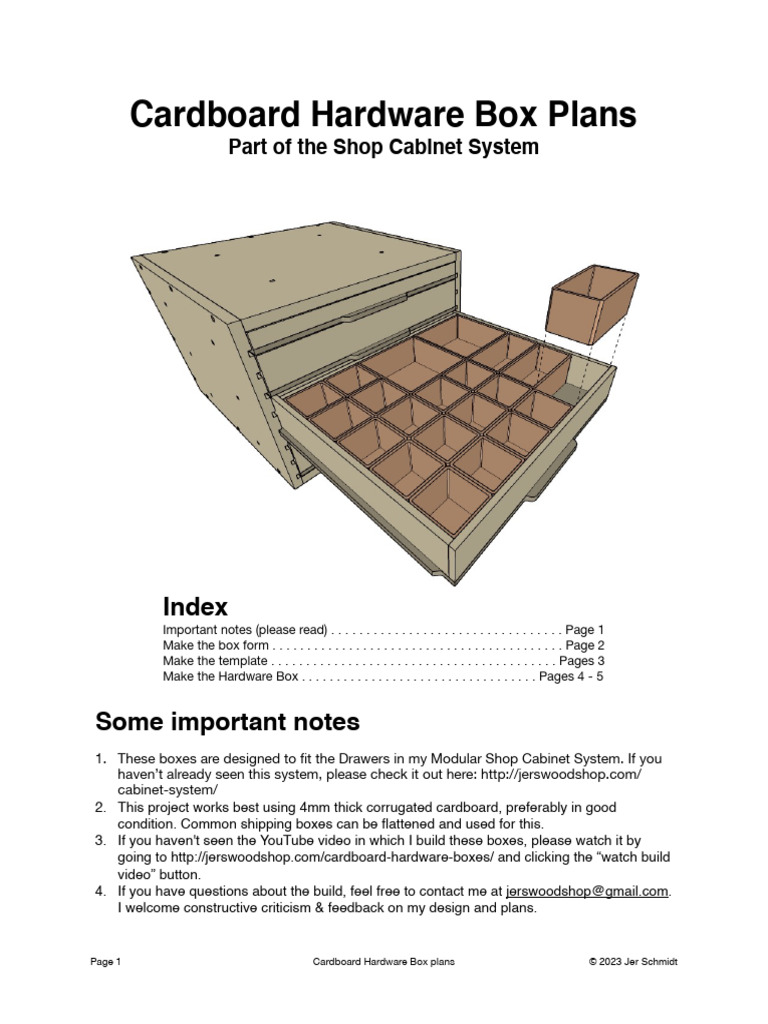 Jeremy Schmidt Cardboard Hardware Box | PDF