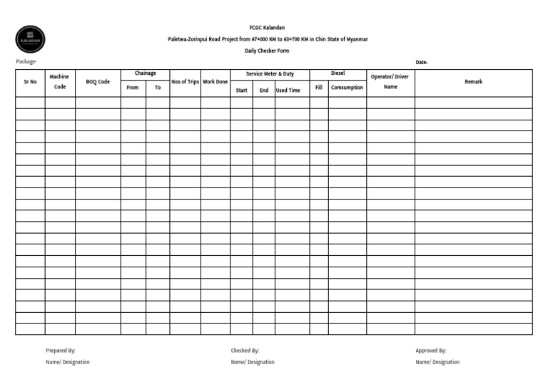 Checker Form | PDF
