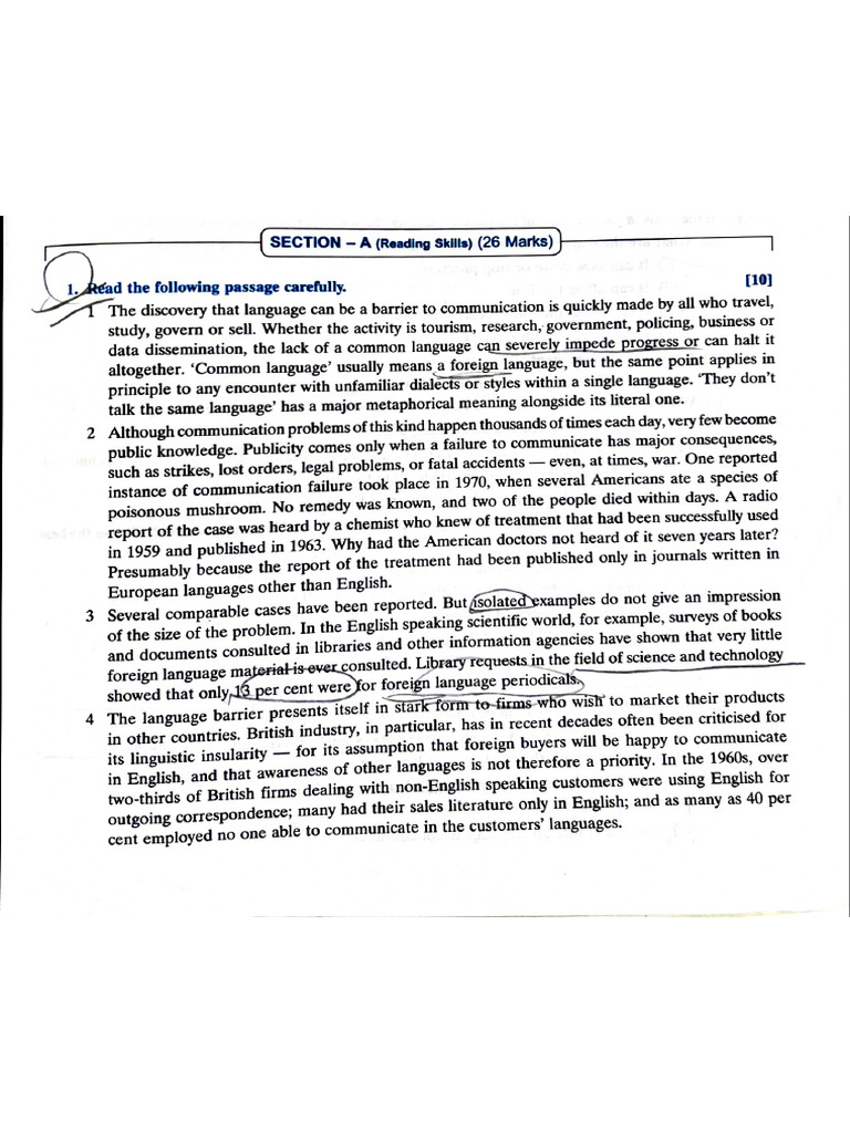 Class 11 Sample Paper | PDF