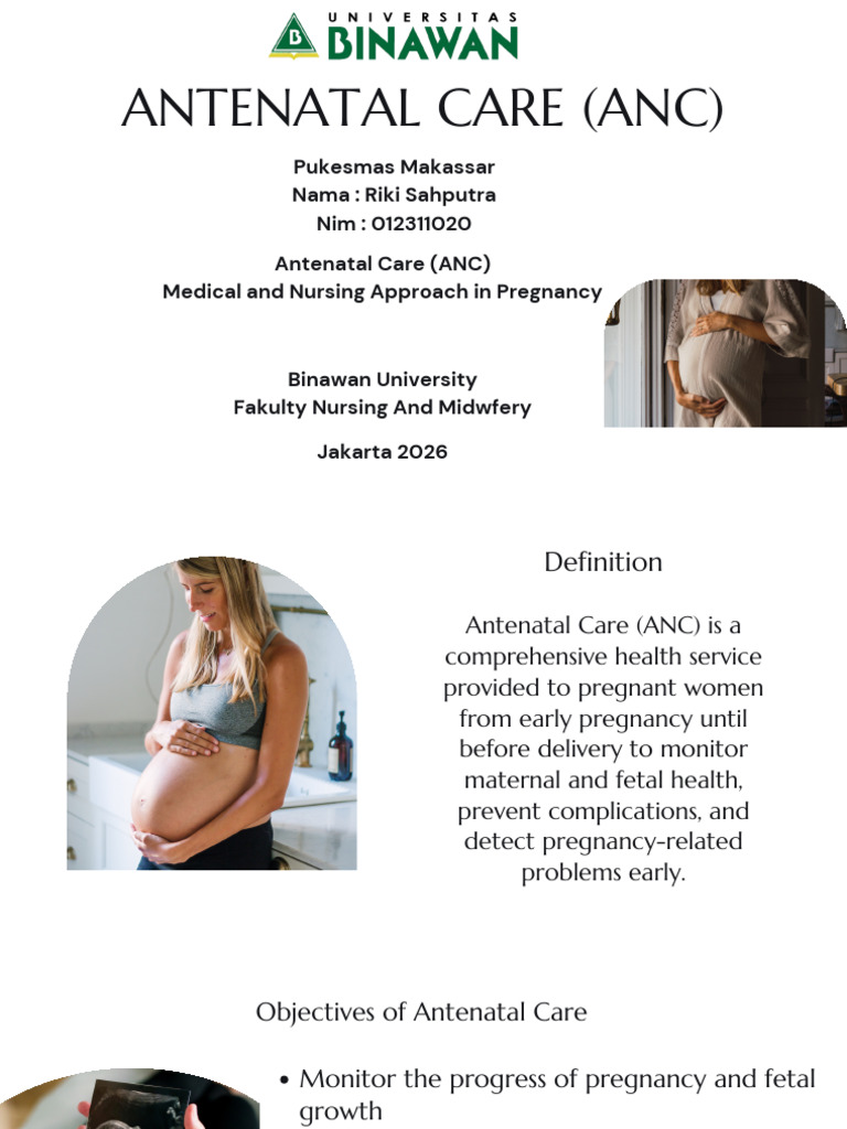 Antenatal Care (Anc) Riki Sahputra 0112020 | PDF | Pregnancy | Prenatal ...