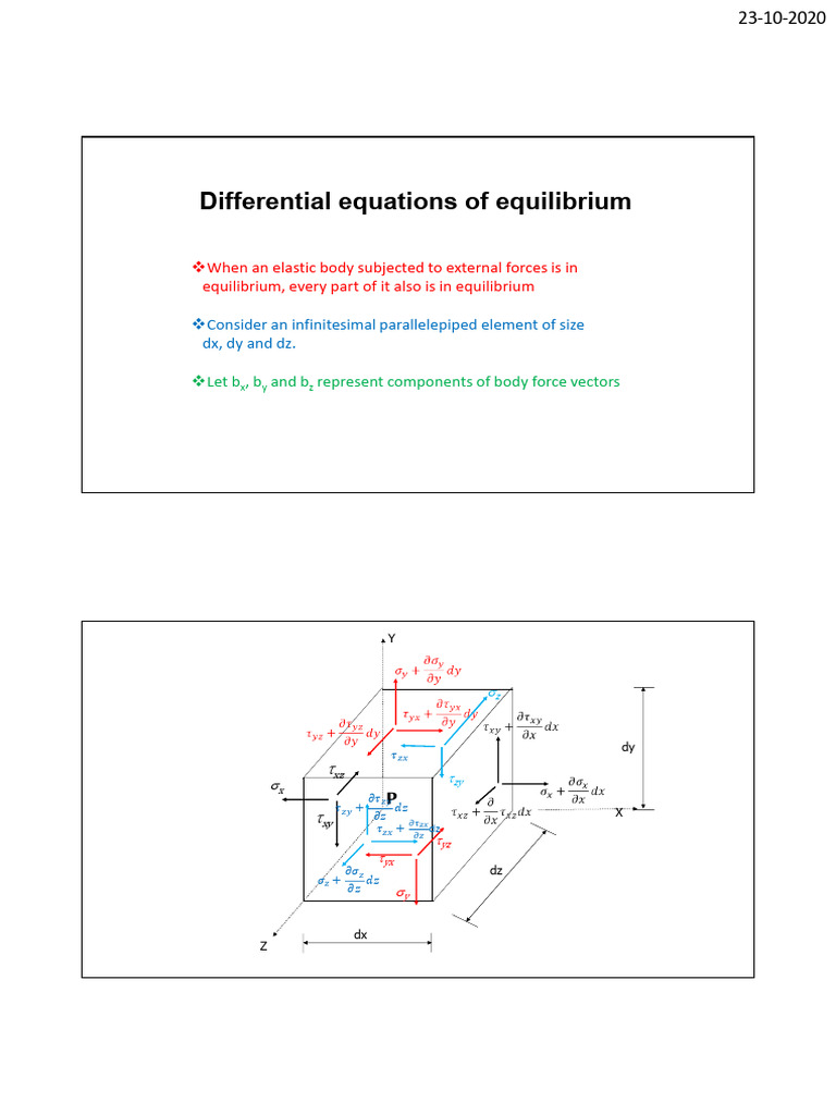 Differential Equations of Equilibrium | PDF
