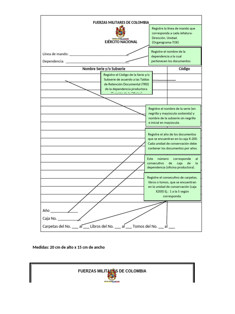 Formato Rotulo Caja X 200 | PDF | Militar