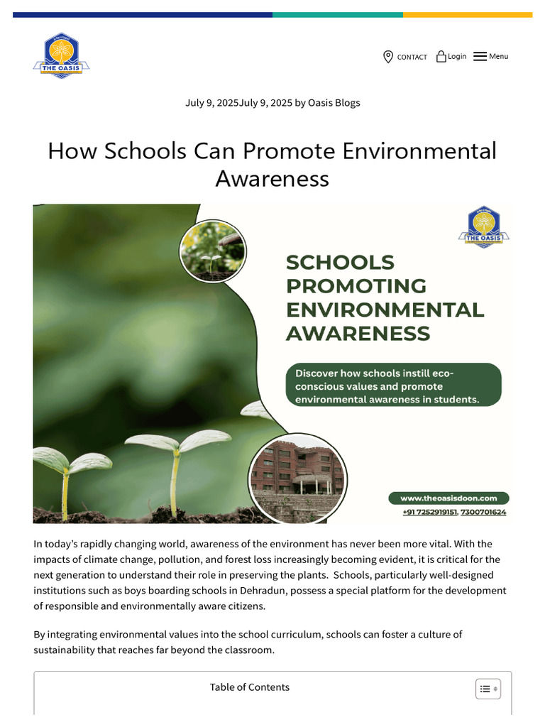 How Schools Can Promote Environmental Awareness | PDF | Sustainability ...