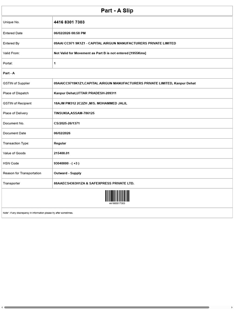 E-Way Bill System | PDF