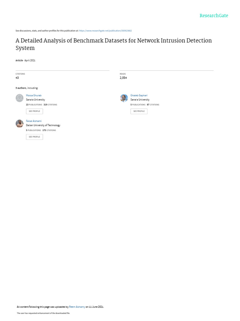 A Detailed Analysis of Benchmark Datasets For Network Intrusion ...