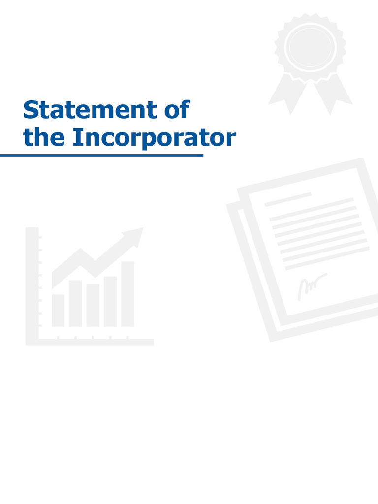 Statement of The Incorporator | PDF