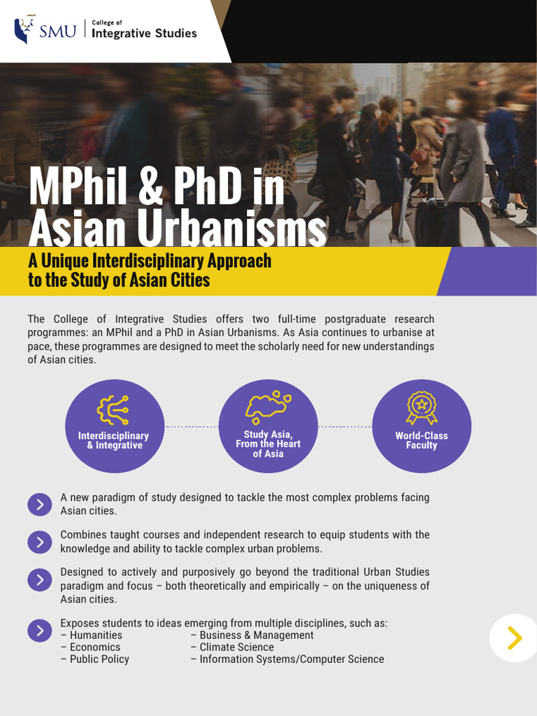 MPhil & PHD in Asian Urbanisms Flyer | PDF | Doctor Of Philosophy ...