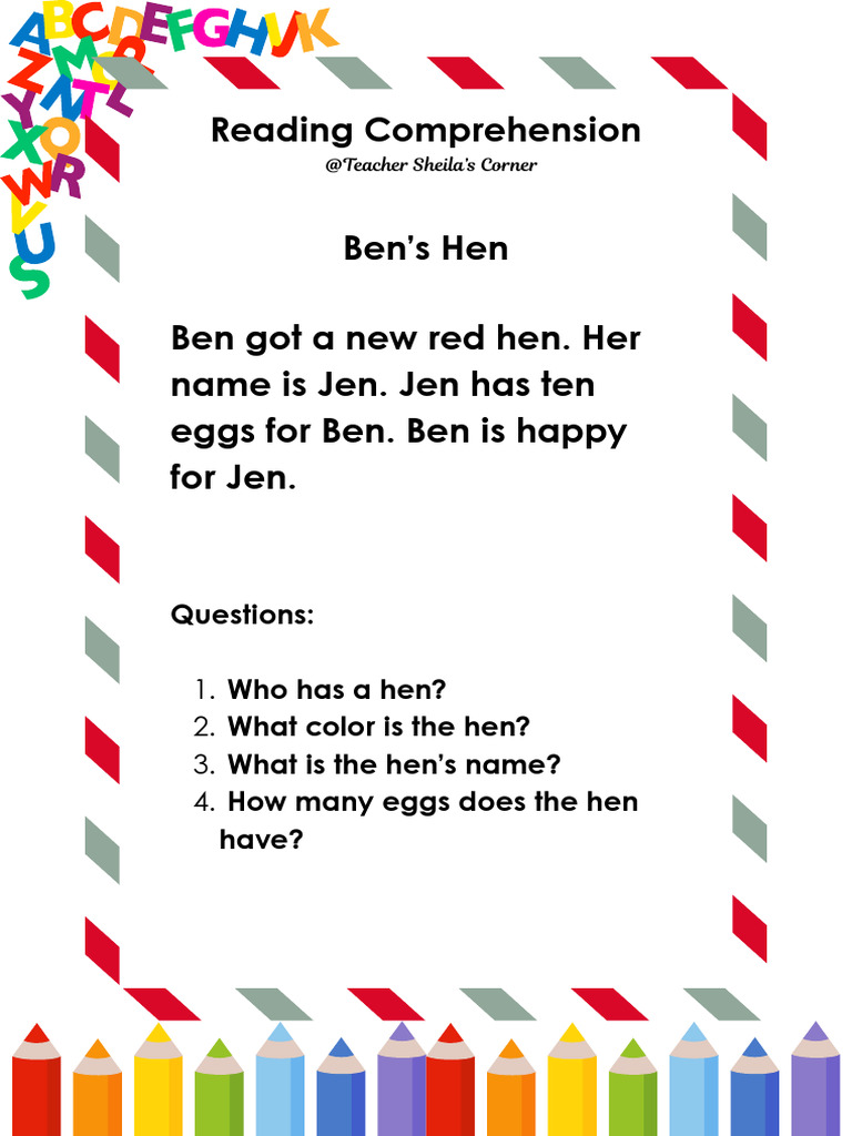 Reading Comprehension For Grade 1 | PDF