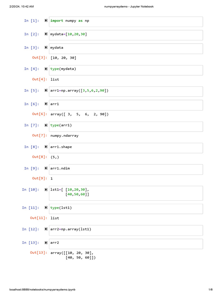 Numpyarraydemo - Jupyter Notebook | PDF | Chess Openings | Chess Theory