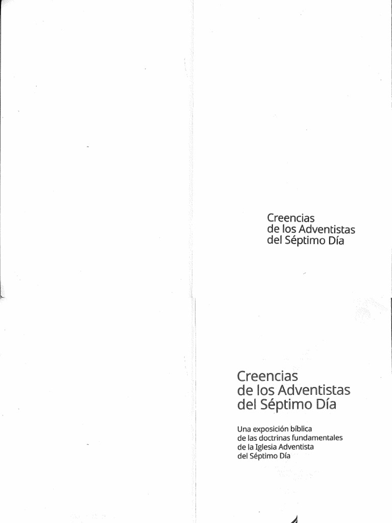 Creencias de Los Adventistas Del Septimo Dia | PDF