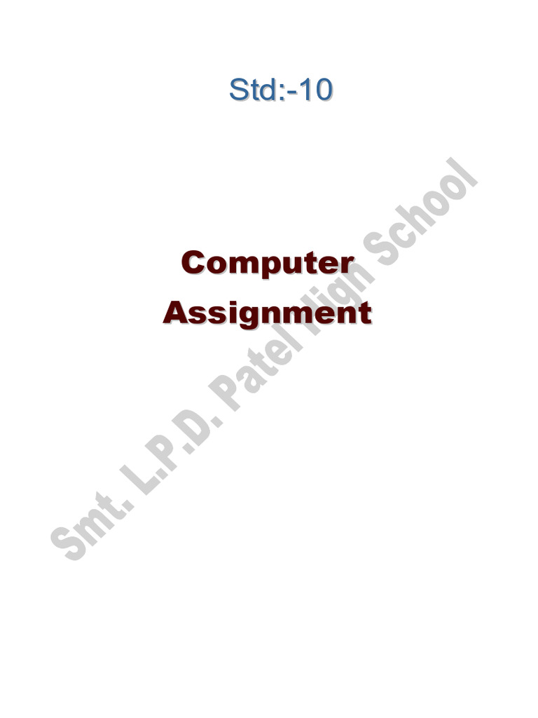 STD 10 Computer Material-1 | PDF
