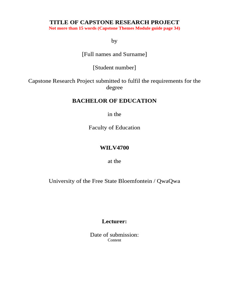 Template Capstone Research Project (15.05.2025) Final | PDF ...