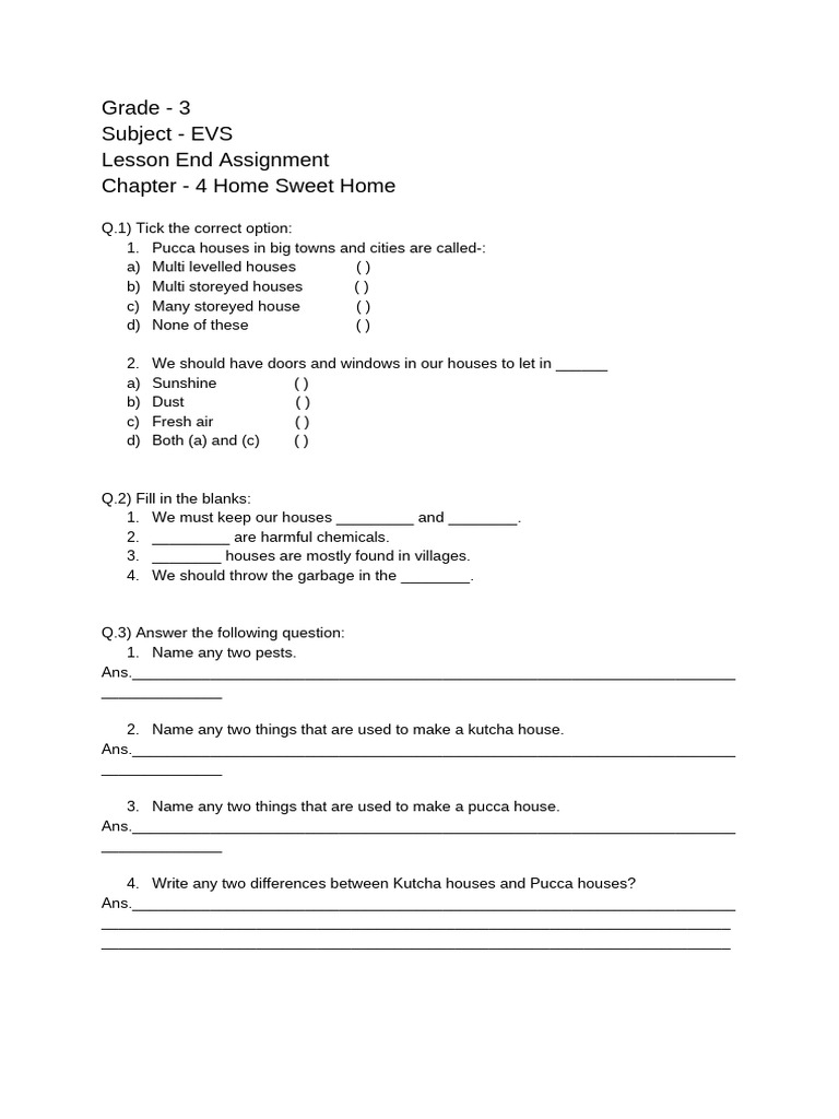 Lesson End 4 | PDF