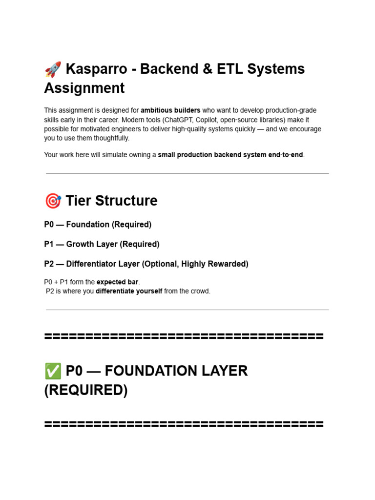 Backend & ETL Systems | PDF | Computing | Information Technology Management
