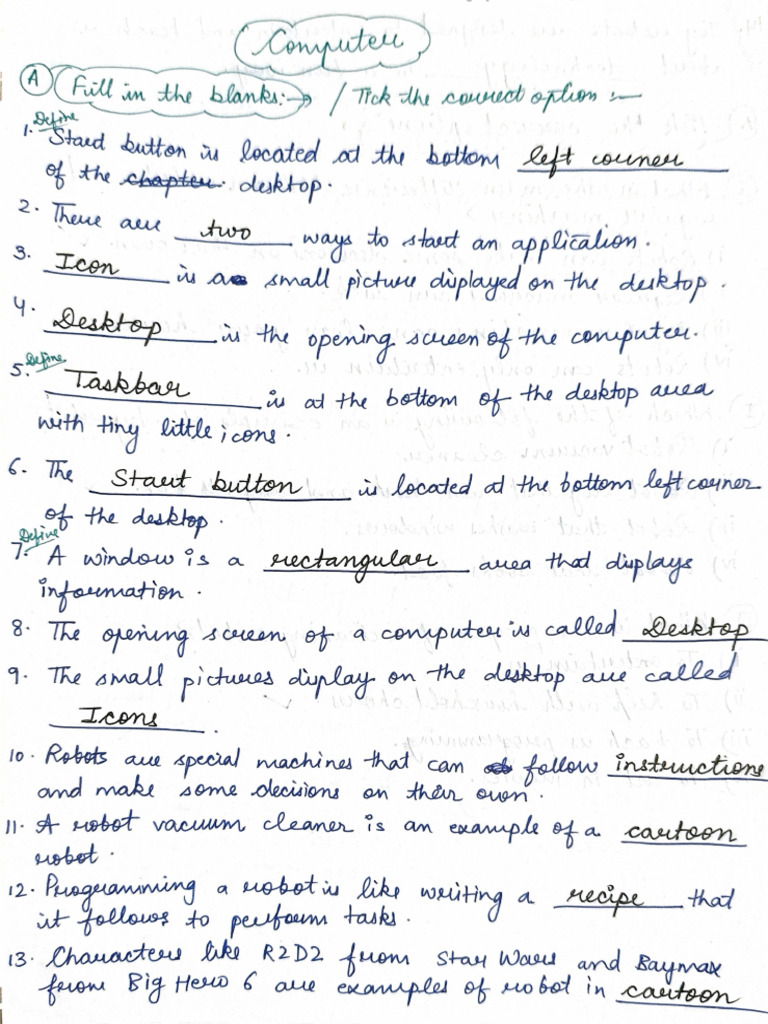 Computer UT4 Class 2 | PDF
