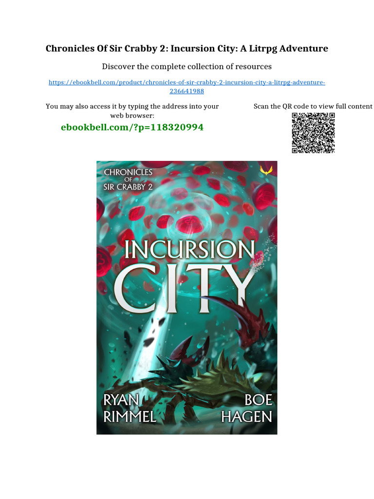Chronicles of Sir Crabby 2: Incursion City: A LitRPG Adventure ...