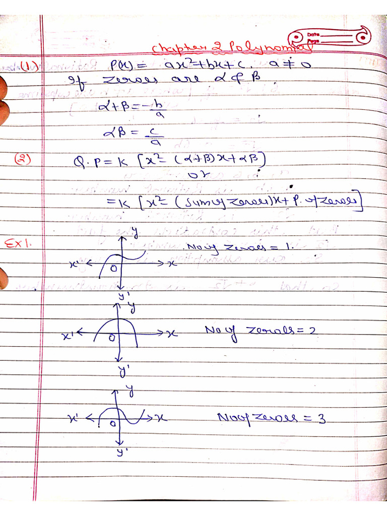 Class 10TH Mathematics Chapter 2 Polynomials | PDF