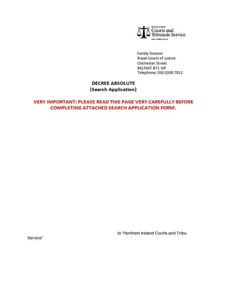 Decree Absolute Search Revised - Aug - 16 | PDF | Justice | Crime ...