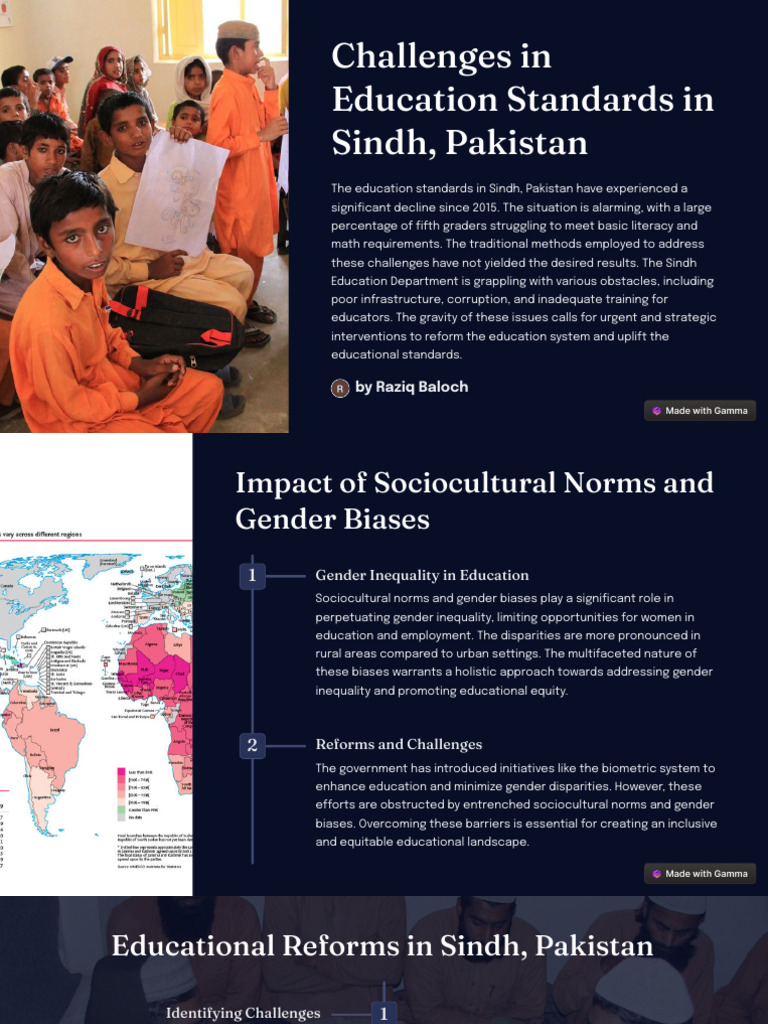 Challenges in Education Standards in Sindh Pakistan | PDF | Social Policy