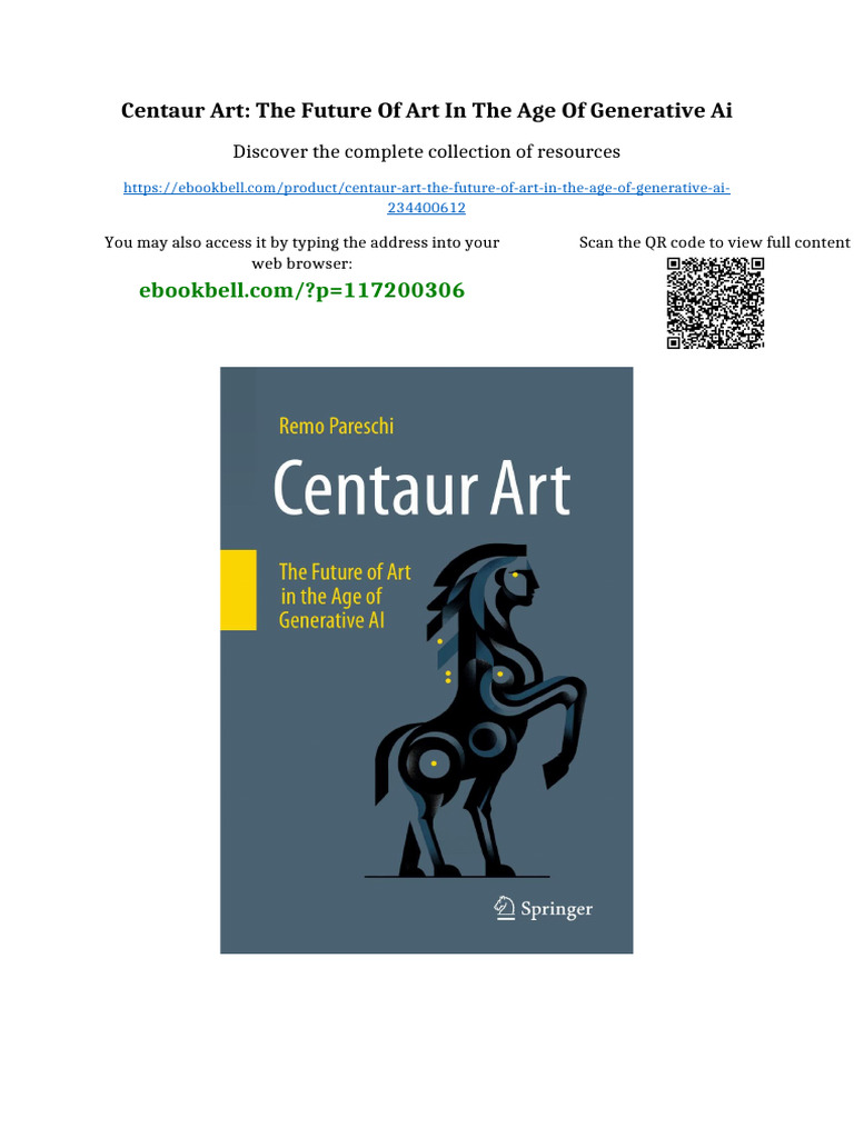 Centaur Art: The Future of Art in The Age of Generative AI Online ...