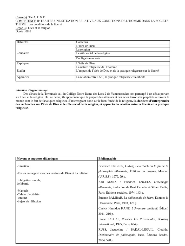 Cours Sur La Religion | PDF | Dieu | Moralité