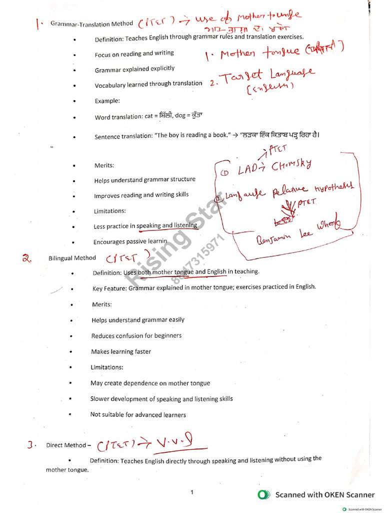 English PSTET Demo Notes | PDF