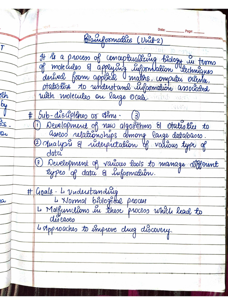 Bioinformatics (Unit II & III) | PDF