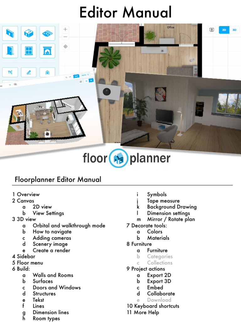Floorplanner Editor Manual Version 121118 | PDF | 3 D Computer Graphics ...