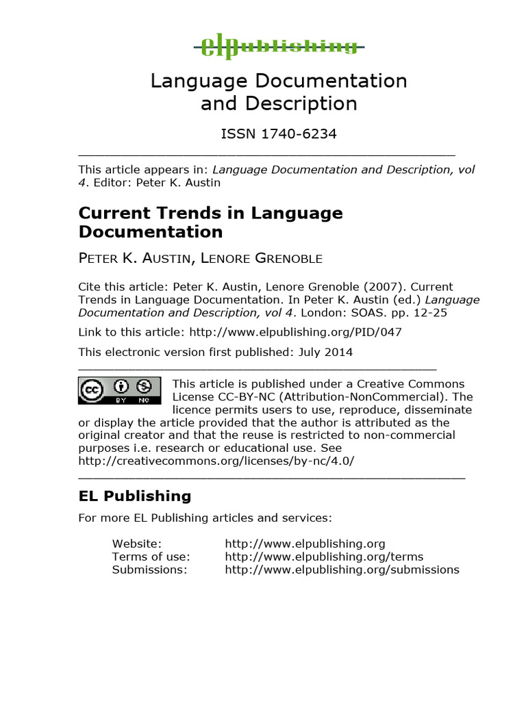 Current Trends in Language | PDF | Linguistics | Annotation