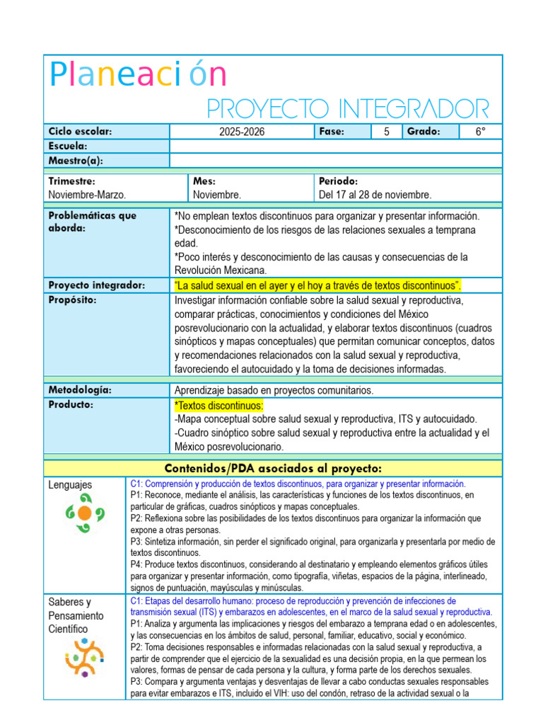 6° Proyecto Integrador | PDF | México | Control de la natalidad